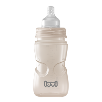 Lovi Trends, butelka ze smoczkiem dynamicznym, Beige, od 3 miesiąca, 240 ml - zdjęcie produktu