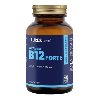 Pureo Health Witamina B12, metylokobalamina 100 µg, 90 kapsułek - zdjęcie produktu