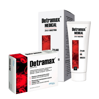 Detramax, 60 tabletek + dodatkowo Detramax Medical Żyły i Naczynia, żel, 100 ml - zdjęcie produktu