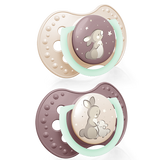 Lovi Night & Day, smoczek uspokajający, silikonowy, dynamiczny, Girl, 3-6 miesięcy, 2 sztuki - miniaturka zdjęcia produktu