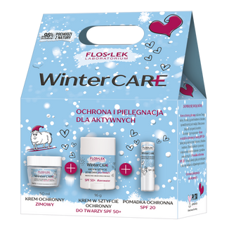 Zestaw Flos-Lek Winter Care, krem ochronny zimowy, 50 ml + krem w sztyfcie, 24 g + pomadka, 4 g - zdjęcie produktu