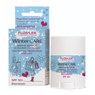Flos-Lek Winter Care, krem do twarzy w sztyfcie, ochronny, SPF 50+, 24 g - zdjęcie produktu