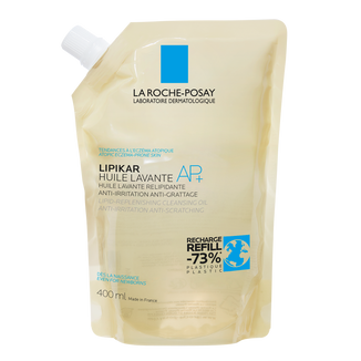 La Roche-Posay Lipikar AP+, olejek myjący uzupełniający poziom lipidów, przeciw podrażnieniom skóry, zapas, 400 ml - zdjęcie produktu