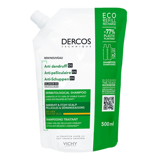 Vichy Dercos Anti Dandruff DS, szampon przeciwłupieżowy, włosy suche, zapas, 500 ml - zdjęcie produktu