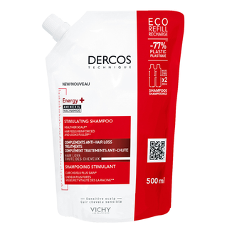 Vichy Dercos Energy+, szampon stymulujący, zapas, 500 ml - zdjęcie produktu