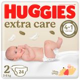Huggies Extra Care, pieluchy, Disney, rozmiar 2, 3-6 kg, 24 sztuki - miniaturka zdjęcia produktu