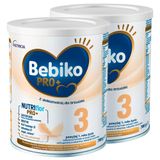 Zestaw Bebiko Pro+ 3 Nutriflor Pro+, mleko modyfikowane, powyżej 1 roku, 2 x 700 g - miniaturka zdjęcia produktu