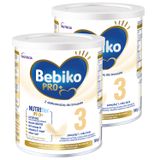 Zestaw Bebiko Pro+ 3 Nutriflor Pro+, mleko modyfikowane, powyżej 1 roku, 2 x 700 g - miniaturka zdjęcia produktu
