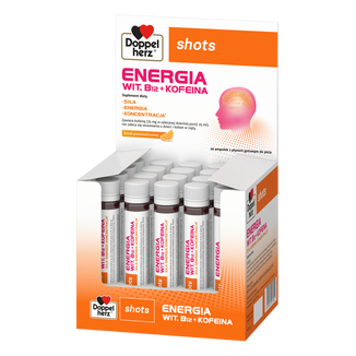 Doppelherz Shots Energia, płyn, smak pomarańczowy, 25 ml x 20 ampułek - zdjęcie produktu