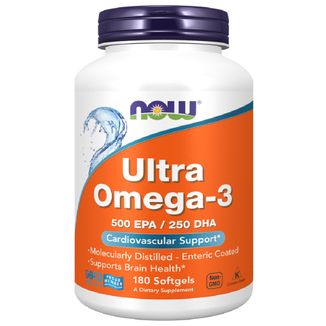 Now Foods Ultra Omega-3, 180 kapsułek miękkich - zdjęcie produktu