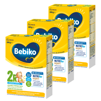 Zestaw Bebiko 2R Nutriflor Expert, mleko następne z kleikiem ryżowym, powyżej 6 miesiąca, 3 x 350 g - zdjęcie produktu