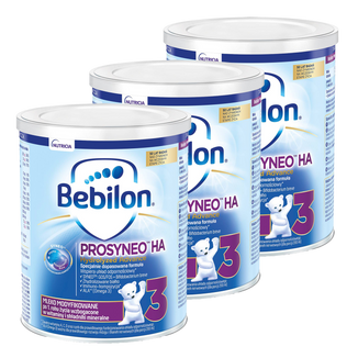 Zestaw Bebilon Prosyneo HA Hydrolyzed Advance 3, mleko modyfikowane, po 1 roku, 3 x 400 g - zdjęcie produktu