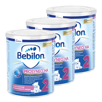 Zestaw Bebilon Prosyneo HA Hydrolyzed Advance 2, mleko następne, po 6 miesiącu, 3 x 400 g - zdjęcie produktu
