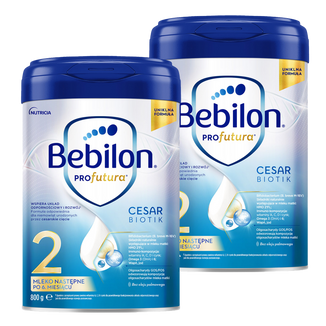 Zestaw Bebilon Profutura CesarBiotik 2, mleko następne, po 6 miesiącu, 2 x 800 g - zdjęcie produktu