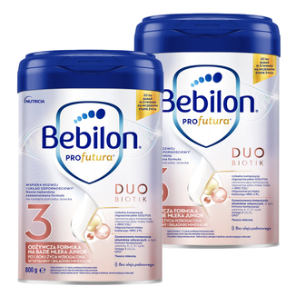 Zestaw Bebilon Profutura DuoBiotik 3, odżywcza formuła na bazie mleka, po 1 roku, 2 x 800 g - zdjęcie produktu