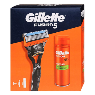 Zestaw Gillette Fiusion 5, maszynka, 1 sztuka + żel do golenia, 200 ml - zdjęcie produktu