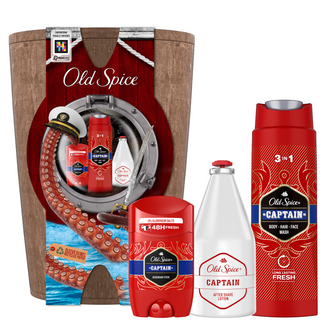 Zestaw Old Spice Wooden Barrel, dezodorant w sztyfcie, 50 ml + żel pod prysznic, 250 ml + woda po goleniu, 100 ml USZKODZONE OPAKOWANIE - zdjęcie produktu