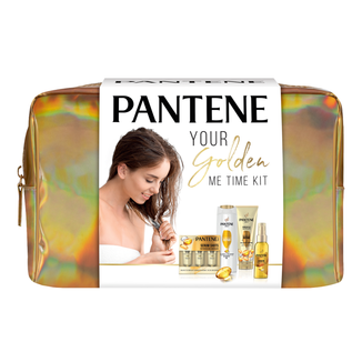 Zestaw Pantene Intensive Repair, szampon, 400 ml + odżywka, 200 ml + olejek ochronny, 100 ml + ampułki do włosów, 3 x 15 ml + kosmetyczka - zdjęcie produktu