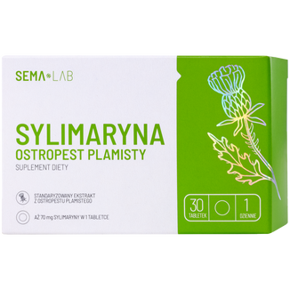 SEMA Lab Sylimaryna Ostropest Plamisty, 30 tabletek KRÓTKA DATA - zdjęcie produktu