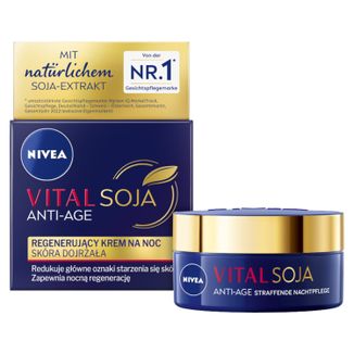 Nivea Vital Soja Anti-Age, regenerujący krem na noc, skóra dojrzała, 50 ml - zdjęcie produktu