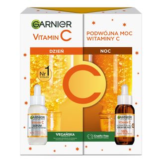 Zestaw Garnier Vitamin C, serum na dzień, 30 ml + serum na noc, 30 ml - zdjęcie produktu