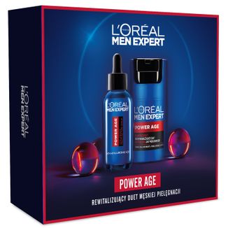 Zestaw L'Oreal Men Expert Power Age, rewitalizujący krem nawilżający 24H, 50 ml + wielozadaniowe serum, 30 ml - zdjęcie produktu