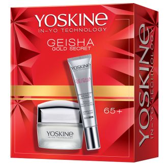 Zestaw Yoskine Geisha Gold Secret 65+, krem na dzień i noc, 50 ml + krem pod oczy i na powieki, 15 ml - zdjęcie produktu