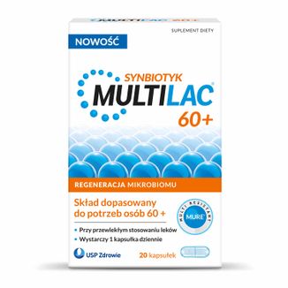 Multilac 60+ Synbiotyk, 20 kapsułek - zdjęcie produktu