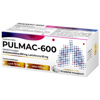 Pulmac-600, smak owoców leśnych, 10 tabletek musujących - zdjęcie produktu