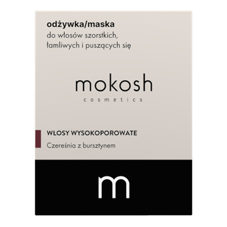 Mokosh, odżywka-maska do włosów szorstkich, łamliwych i puszących się, czereśnia z bursztynem, 180 ml - zdjęcie produktu