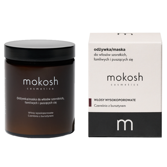 Mokosh, odżywka-maska do włosów szorstkich, łamliwych i puszących się, czereśnia z bursztynem, 180 ml - zdjęcie produktu