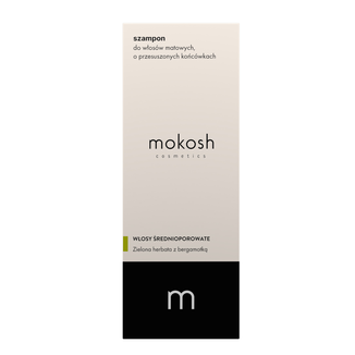 Mokosh, szampon do włosów matowych o przesuszonych końcówkach, zielona herbata z bergamotką, 200 ml - zdjęcie produktu