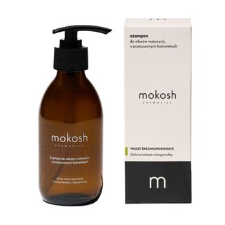 Mokosh, szampon do włosów matowych o przesuszonych końcówkach, zielona herbata z bergamotką, 200 ml - zdjęcie produktu