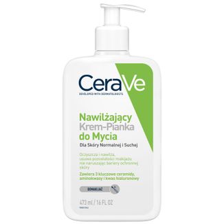 CeraVe, nawilżający krem-pianka do mycia, skóra normalna i sucha, 473 ml - zdjęcie produktu