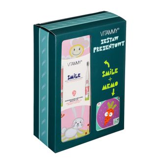 Zestaw Vitammy Smile, szczoteczka soniczna do zębów dla dzieci, królik + Dodo Memo Marchewka, gra, 24 karty - zdjęcie produktu