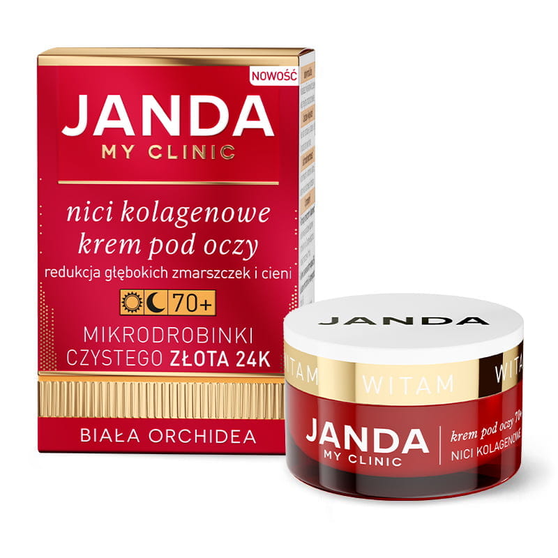 Nieznana Janda My Clinic Nici Kolagenowe 70+, krem pod oczy, 15 ml