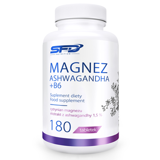 SFD Magnez Ashwagandha + B6, 180 tabletek - zdjęcie produktu