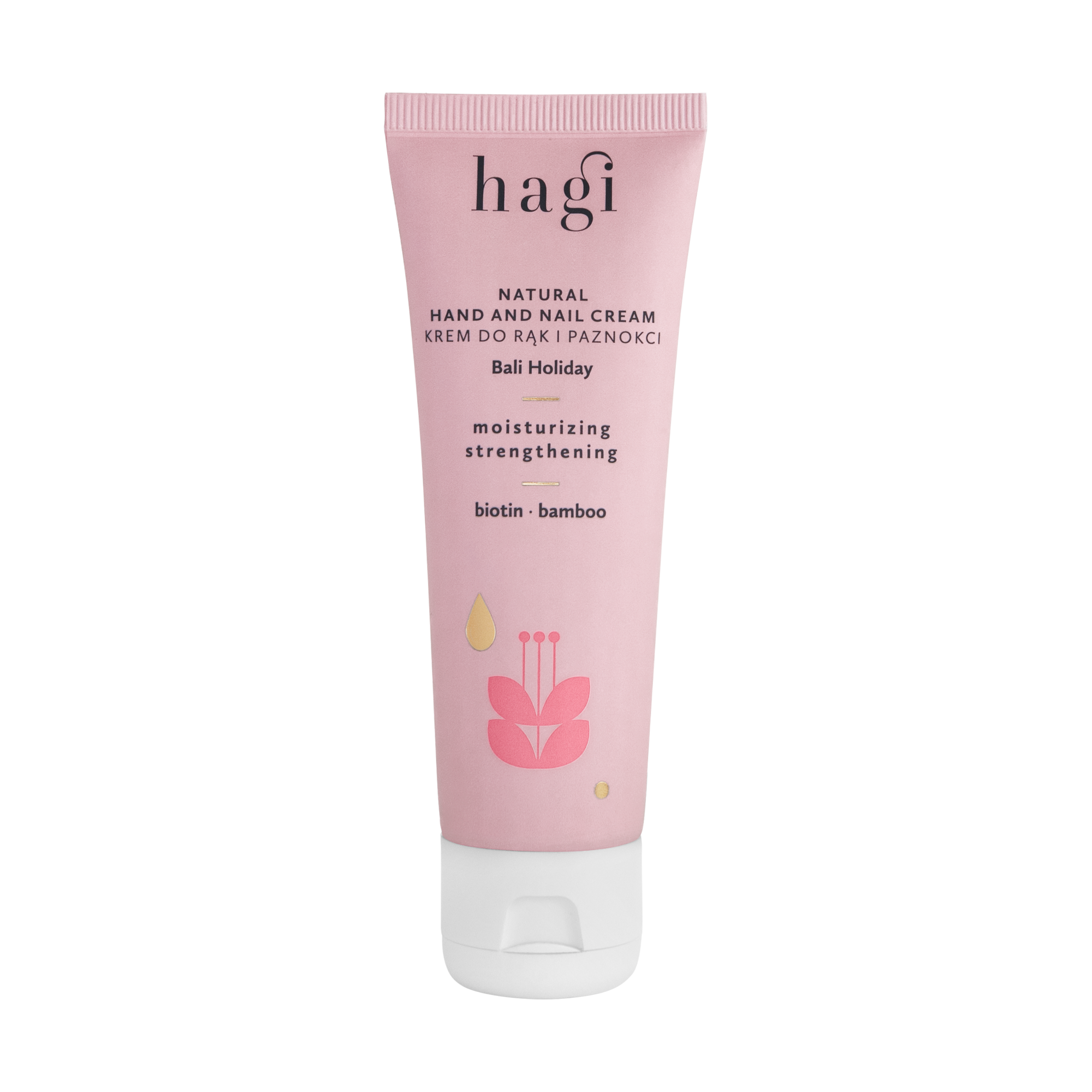 Nieznana Hagi Wakacje na Bali, naturalny krem do rąk i paznokci, nawilżająco-wzmacniający, 50 ml