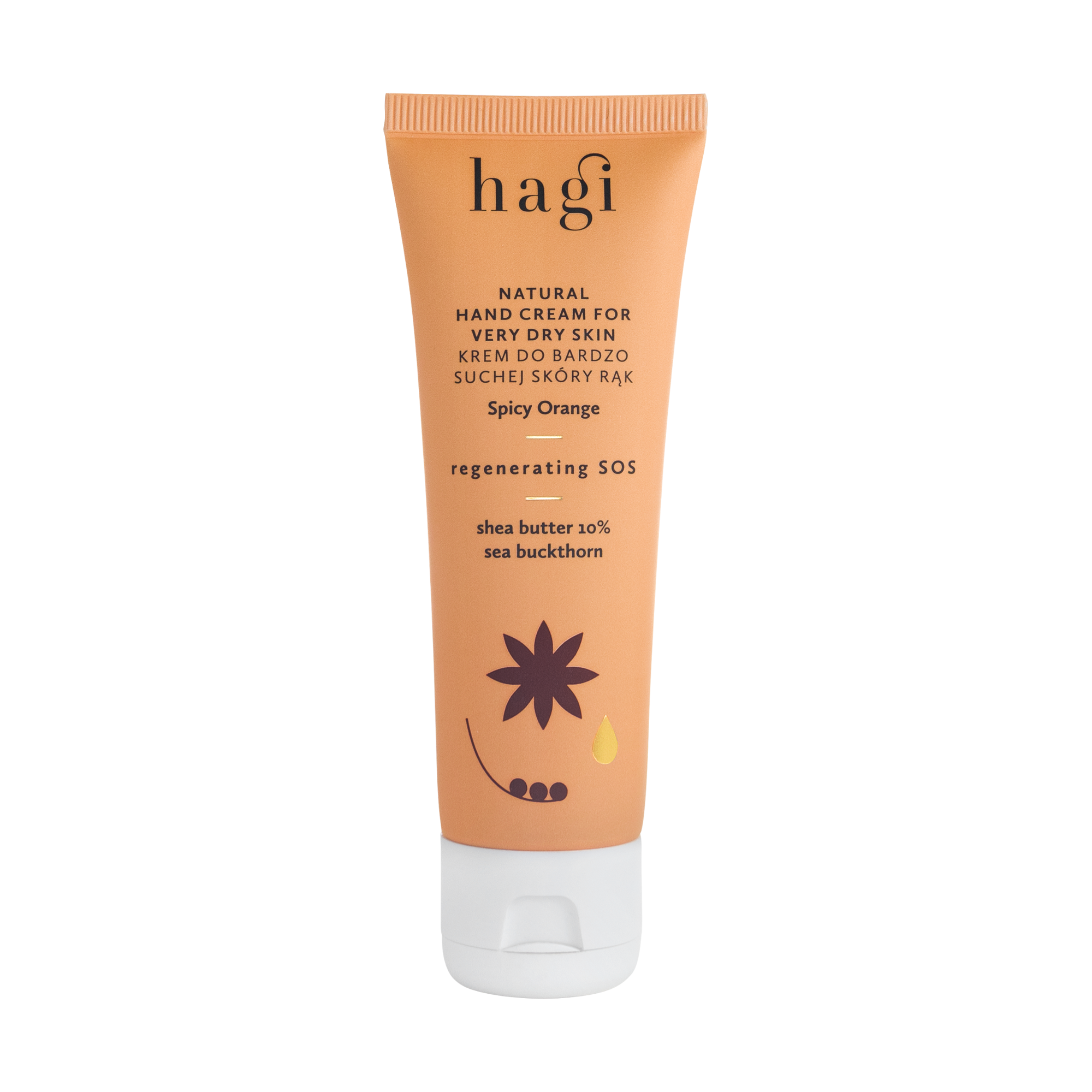 Nieznana Hagi Korzenna Pomarańcza, naturalny krem do rąk, regenerujący SOS, 50 ml