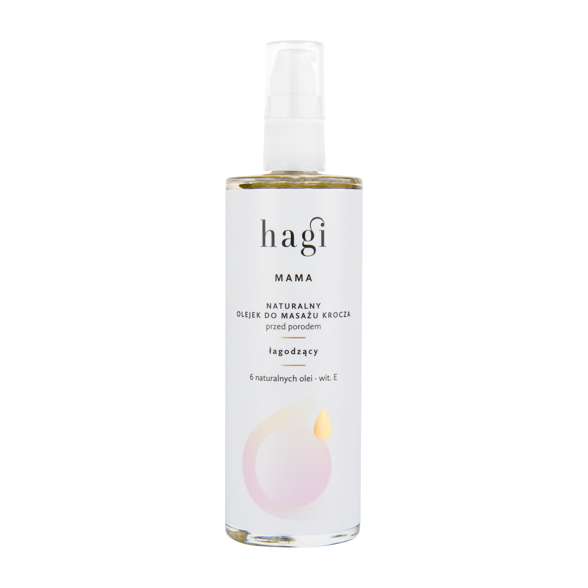 Nieznana Hagi Mama, naturalny olejek do masażu krocza przed porodem, łagodzący, 100 ml