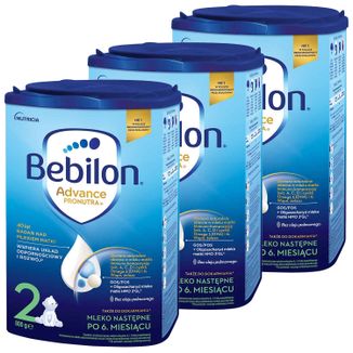 Zestaw Bebilon Advance Pronutra 2, mleko następne, powyżej 6 miesiąca, 3 x 800 g - zdjęcie produktu