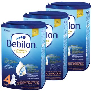 Zestaw Bebilon Advance Pronutra 4 Junior, odżywcza formuła na bazie mleka, po 2 roku, 3 x 800 g - zdjęcie produktu