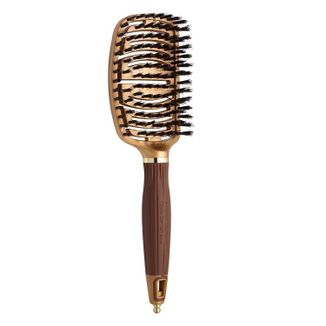 Olivia Garden Nano Thermic Flex Collection 100% Boar Hairbrush, szczotka do włosów z naturalnym włosiem z dzika, NT-FLEXBR, 1 sztuka - zdjęcie produktu