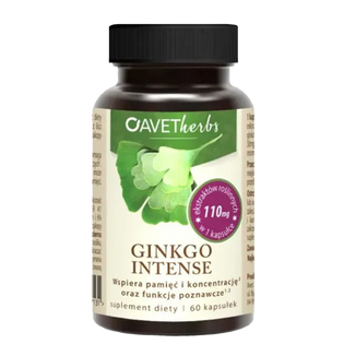 Avet Herbs Ginkgo Intense, 60 kapsułek - zdjęcie produktu