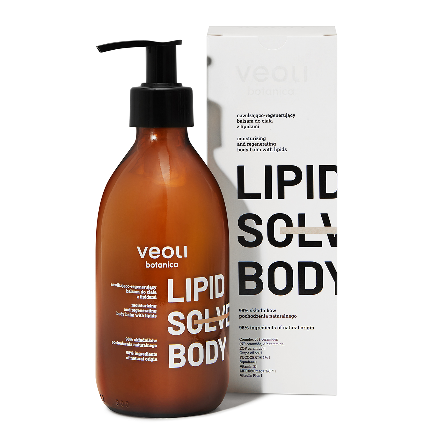Nieznana Veoli Botanica Lipid Solve Body, nawilżająco-regenerujący balsam do ciała z lipidami, 290 ml