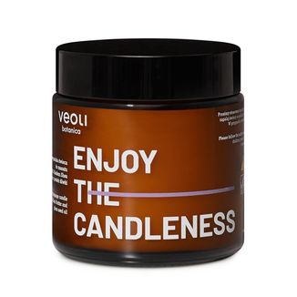 Veoli Botanica Enjoy The Candleness, wegańska świeca do masażu z 40% masłem shea i olejem z pestek śliwki, 100 ml KRÓTKA DATA - zdjęcie produktu
