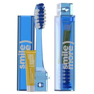 HiSkin Smile More, pasta do zębów, mango 4 ml + składana szczoteczka do zębów - zdjęcie produktu