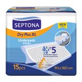 Septona Dry Plus XL, podkłady higieniczne, 90 x 180 cm, 15 sztuk - miniaturka zdjęcia produktu