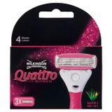 Wilkinson Sword Quattro For Women, wkłady do maszynki, 3 sztuki - miniaturka zdjęcia produktu
