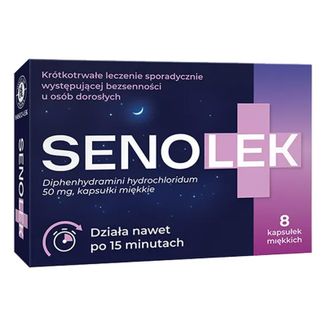 Senolek 50 mg, 8 kapsułek USZKODZONE OPAKOWANIE - zdjęcie produktu